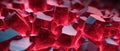 Close-up shot of beautiful red ruby, dark background. Created with Generative Ai technology Royalty Free Stock Photo