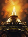 Eiffel Tower Night Royalty Free Stock Photo