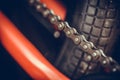 Bicycle chain detail Royalty Free Stock Photo