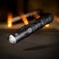 Close up shot of a black flash light Royalty Free Stock Photo