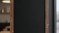 Blank Chalkboard Menu with Wooden Frame Royalty Free Stock Photo