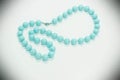 Close Up Shot of Blue Necklace Stone Chain Beautiful Accessory