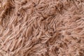 Close up shot of a brown faux fur