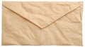 Close up shot of a brown paper envelope on white background Royalty Free Stock Photo