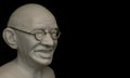 Close up shot of bust of Mahatma Gandhi
