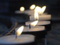 Close-up shot of calming candles Royalty Free Stock Photo