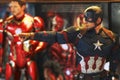 Close up shot of Captain America Civil War superheros figure