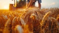 A close-up shot captures the deft hands of farmers as they carefully maneuver harvesting equipmen