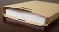 Thick stack of paper in a manila folder closeup Royalty Free Stock Photo