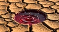 Crimson Drops on Arid Ground Royalty Free Stock Photo