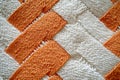 Close-up of Orange and White Woven Material