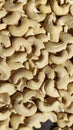 Close up shot of Cashew nuts background.