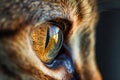 the close up shot of a cat's brown eye Royalty Free Stock Photo