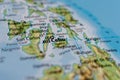 Cebu on map Royalty Free Stock Photo