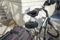 Close up shot of Chicago Police bicycle