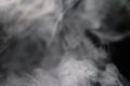 Cigarette Smoke On Black Background Detailed Close-Up Royalty Free Stock Photo