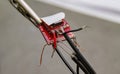 Close up shot of Circuit component with wires and clip