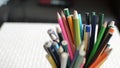 shot of colored pencils standing in a jar Royalty Free Stock Photo