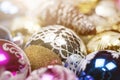 Multicolored Christmas decorations Royalty Free Stock Photo