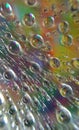 Colorful of close up rainbow droplets. Royalty Free Stock Photo