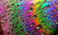 Colorful of close up rainbow droplets. Royalty Free Stock Photo