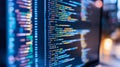 Close-Up Shot of Computer Monitor Displaying Colorful Code Lines