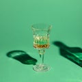close-up shot of crystal glass of absinthe Royalty Free Stock Photo