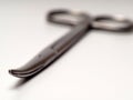 Close up shot of curved stainless steel medical scissor Royalty Free Stock Photo