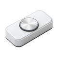 White 3 D Radio Button Icon Silver Knob Isolated image Royalty Free Stock Photo