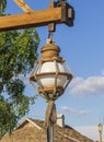 Close Up Shot Of The Decorative Lamp Post. Outdoors