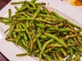 Close up shot of deep fried String Bean Royalty Free Stock Photo