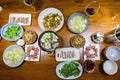 Close up shot of delicious Taiwanese dishes