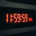 Digital Clock Displaying 11:59:59 PM Royalty Free Stock Photo