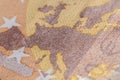 Close-up shot of Europe`s map Royalty Free Stock Photo