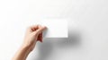 Hand Holding Blank Business Card Mockup Royalty Free Stock Photo