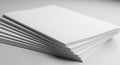 Stack of Fanned White Paper Sheets on a Minimalist Background Royalty Free Stock Photo