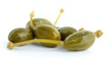Close-up shot of few marinated capers fruits Royalty Free Stock Photo