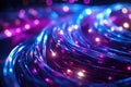 close-up shot of fiber optic cables Royalty Free Stock Photo