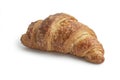 A close-up shot of a flaky croissant on a white surface Royalty Free Stock Photo