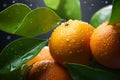 Close up shot of a fresh mandarin with few water drops 4