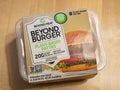 Close up shot of the frozen Beyond Burger