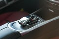 Close-up shot of the gear shift, an automatic transmission gear of car Royalty Free Stock Photo