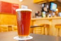 Close up shot of a glass of cold beer Royalty Free Stock Photo