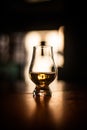 Close up shot a Glencairn whisky glass Royalty Free Stock Photo