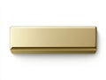 Gold Rectangular Bar on White Background Royalty Free Stock Photo