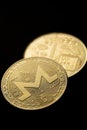 Golden Monero XMR cryptocurrency