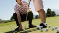 Close up shot of Golf Instructor with Student