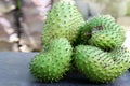 Close up shot of a graviola guyabano fruit