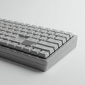 A close-up shot of a gray mechanical keyboard showing part of the numeric keypad Royalty Free Stock Photo