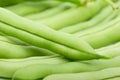 Close-up shot of green bean pods